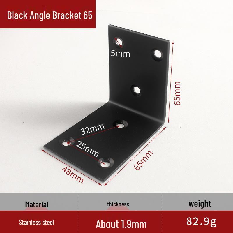 Thickened Stainless Steel 90° L-Shaped Angle Bracket for Shelf and Furniture Support