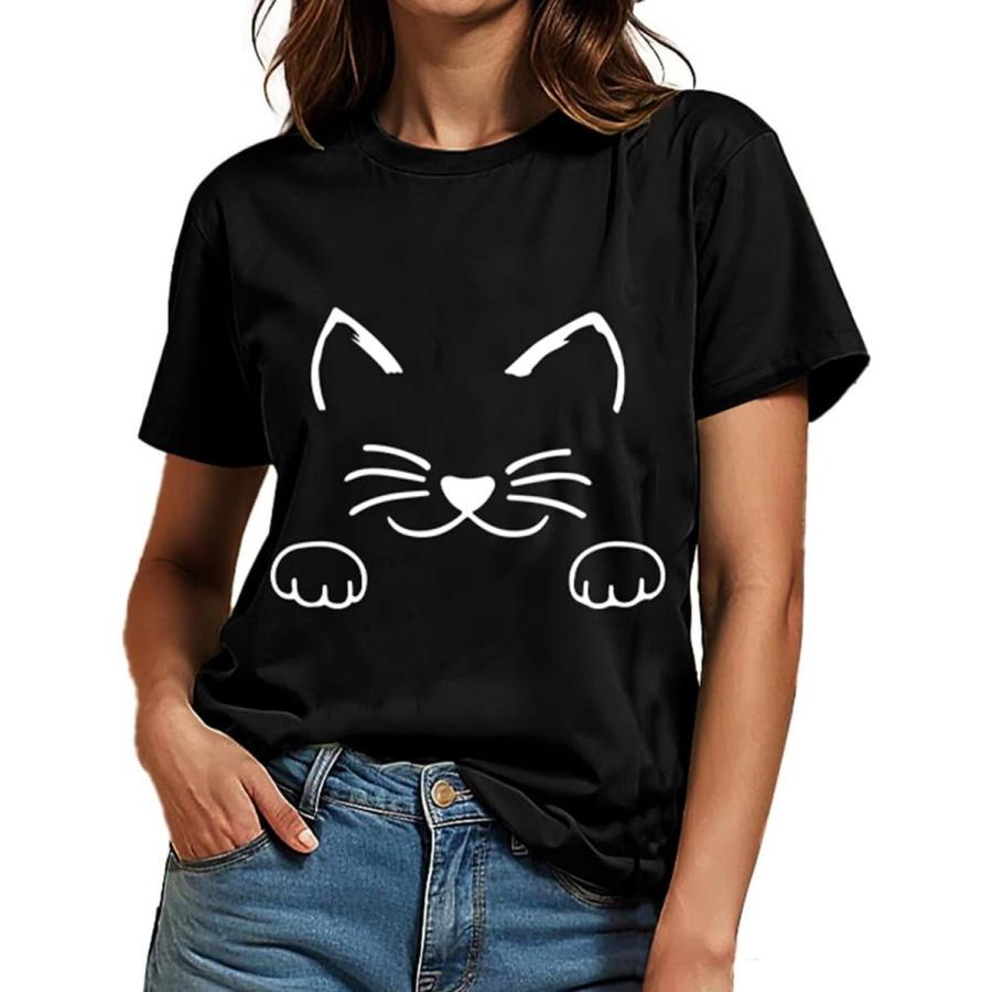 

VillbeCoser Graphic Tees for Women Funny Print Tshirts Cute Summer Tops Short Sleeve Casual XXXXXL різнокольоровий