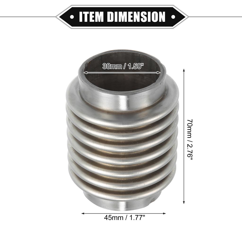UXCELL 38mm/45mm/50mm/60mm Flexibilní potrubí výfuku automobilu Výfukové flexibilní spojovací potrubí Vlnovce Univerzální Odolná nerezová ocel