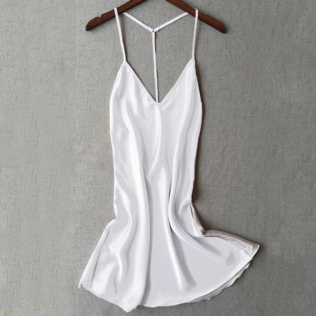 

Женская сексуальная атласная пижама Babydoll, нижнее белье, ночная рубашка, пижамы XXL белый