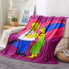 Marge Simpson Printed Flannel Blanket, soft throw for bedroom sofa, washable, fan merchandise, great gift.