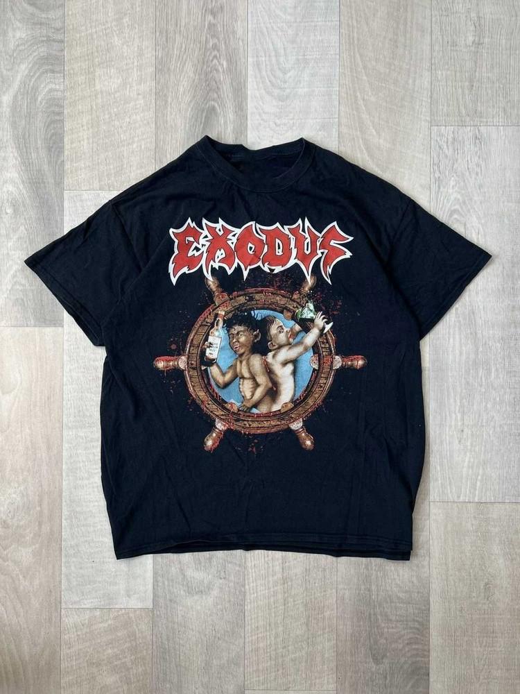 

Винтажная футболка Exodus Bonded By Blood Все размеры от S до 5XL-NE013 Унисекс футболка XXXXL