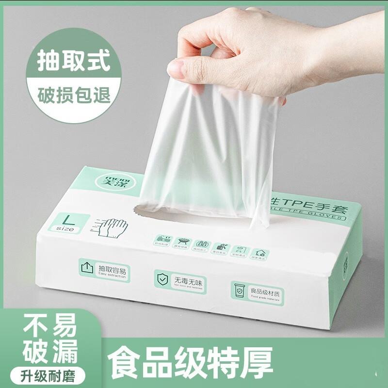 

Baizien A55 Food-Grade TPE Disposable Gloves, 100 Count Box