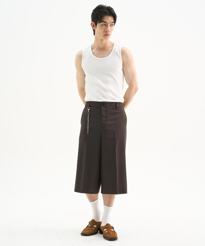 TRIP LE SENS Custom Wide Bermuda Pants_Black (A Type)