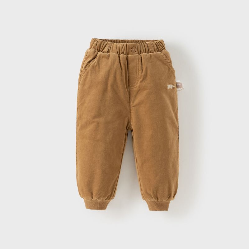 David Bella Boys' Corduroy Pants 2026 Winter New Style Baby Padded Jogger Pants Children's Class a Cotton Pants