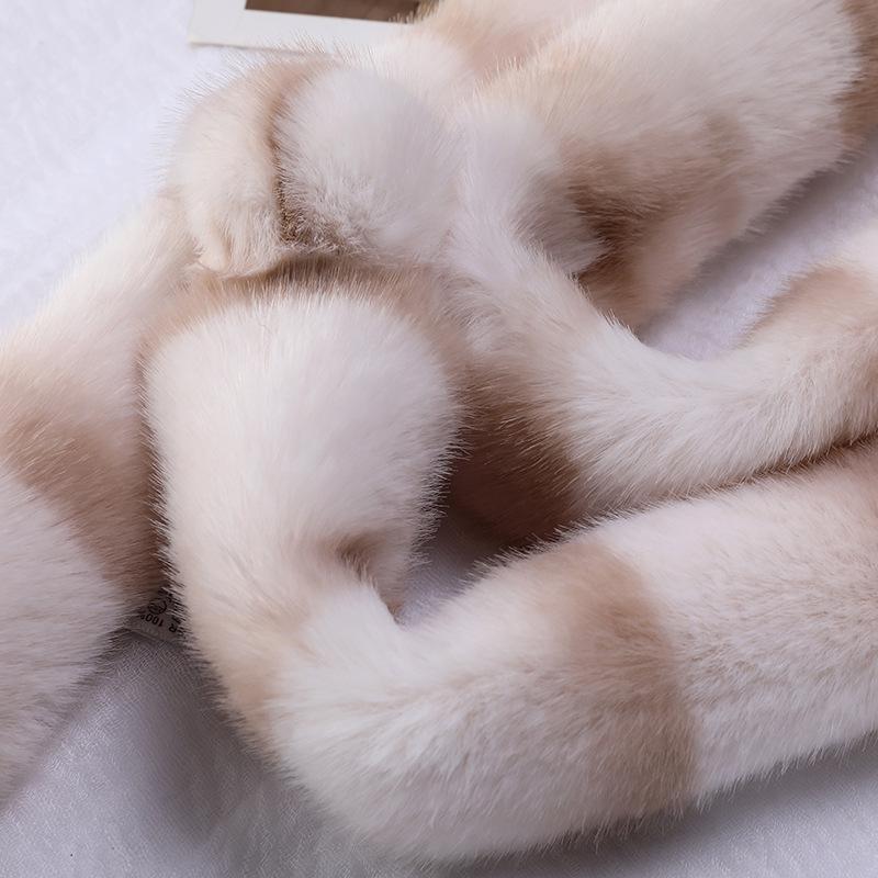 Korean Luxury Sausage Plush Scarf: Women's Long, Thickened Snood for Warmth & Style