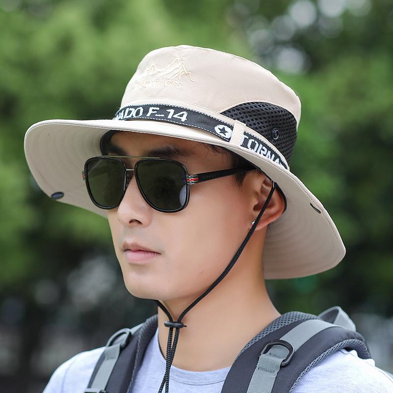 

Мужская летняя широкополая шляпа для рыбалки и альпинизма One Size