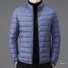Woodpecker Men's Lightweight Down Jacket, 2026 Winter Stand Collar Casual Warm Coat
