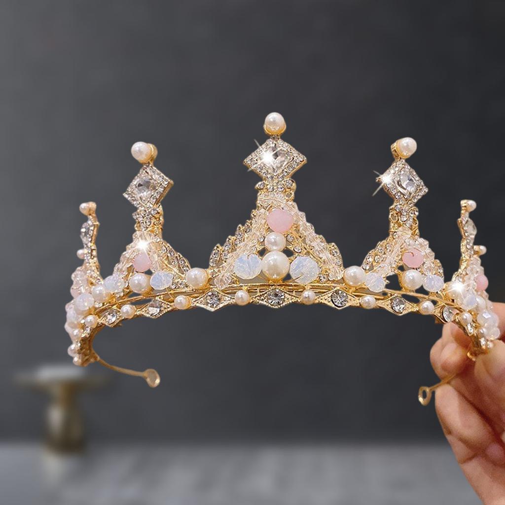 Bridal Crown Headdress Rhinestone Crown Wedding Veil Diamond Clothing Eighteen Year Old Adult Ceremony Birthday Princess Hair Accessories