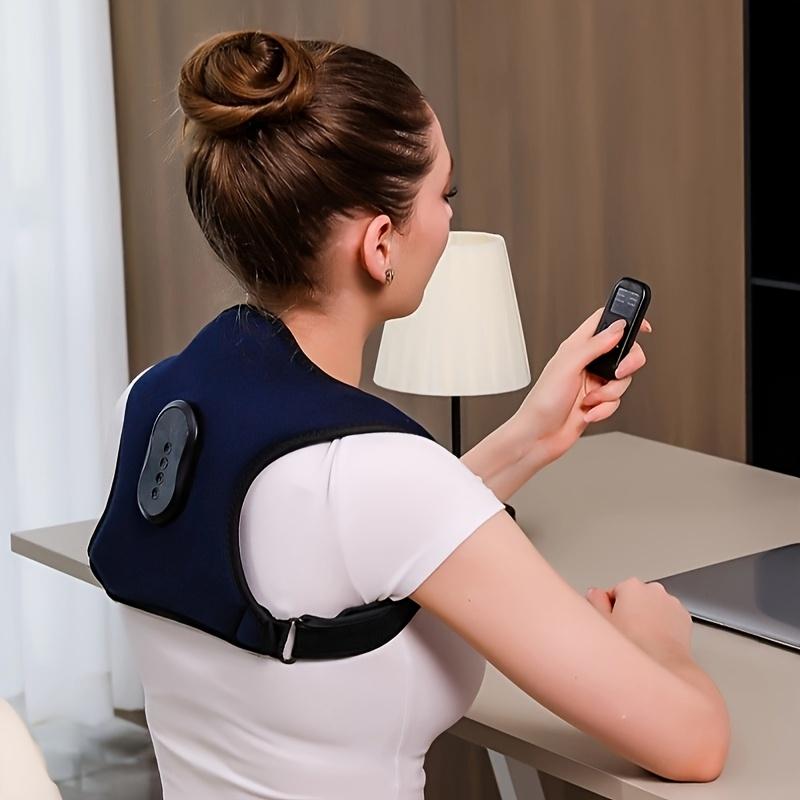 1Pc Multifunctional back and shoulder massager with vibration and heating - suitable for men and women,  suitable for home or office use