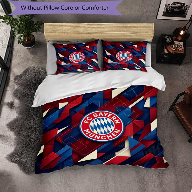 Set Biancheria da Letto Bayern Monaco Modello 3 Pezzi Morbida Copripiumino in Microfibra con Federe per Camera da Letto