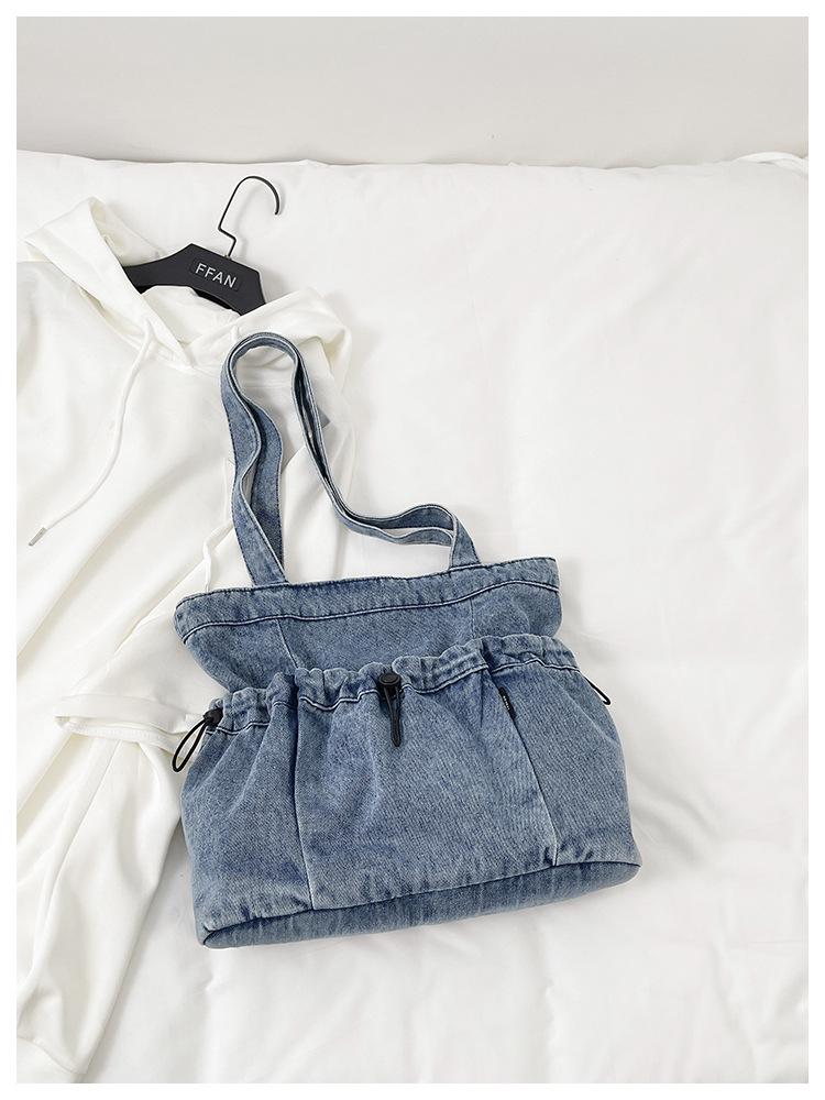 Koreanischer Stil Große Kapazität Denim Schulter-Tragetasche - Neue Mode 2026