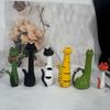 Mignon Vase en Forme de Chat Fait Main Créatif Dessin Animé Chat Vase Présentoir à Fleurs Chat Vase à Fleurs Maison