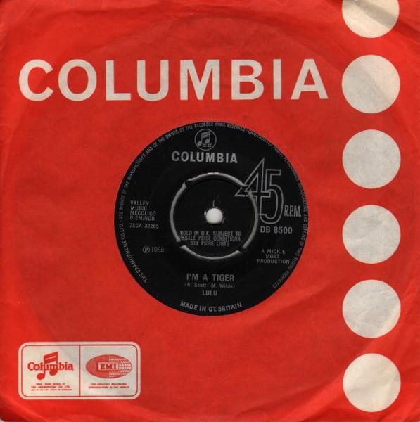 

7inch Record LULU - I m A Tiger DB8500 Columbia 1968 UK Pop Used