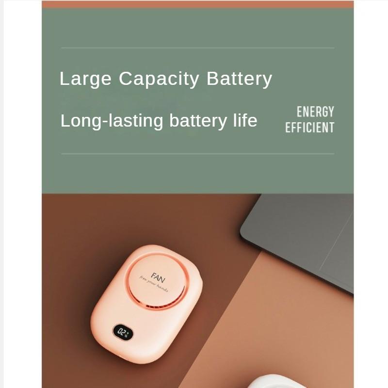 Portable High Wind Hanging Waist Fan USB Charging Mini Fan New Lazy Man Hanging Neck Fan 83*123*43mm