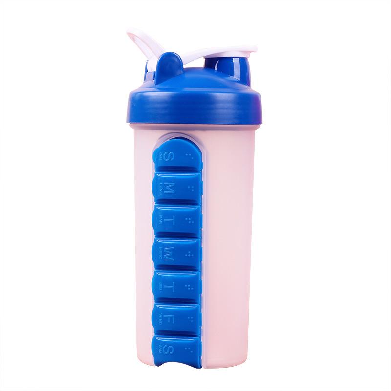 Water Bottle Source Sports Mixing Cup 100ML Shaking Cup with Handle Sports Fitness 7 Days 7 Days Medicine Box Shaking Cup