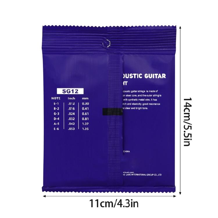 6Pcs Folk Guitar Steel Core Strings Classical Strings Perfect Intonation