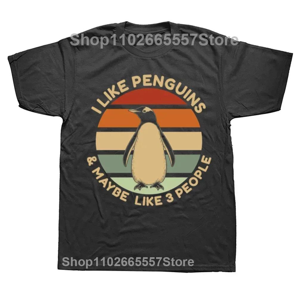 I Did the Math the Answer Is Penguin Funny Penguin Lover Graphics Unisexs T Shirt Fashion Casual Oversized Short Sleeve Tshirts