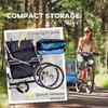 2 Seat Bike Trailer with 5 Point Harness, Baby Bike Stroller with Safety Flag, Reflectors, for 18+ Months, Blue