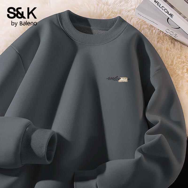 

Baleno Men s S&K Series Loose Fit Fleece-Lined Crewneck Sweatshirt M