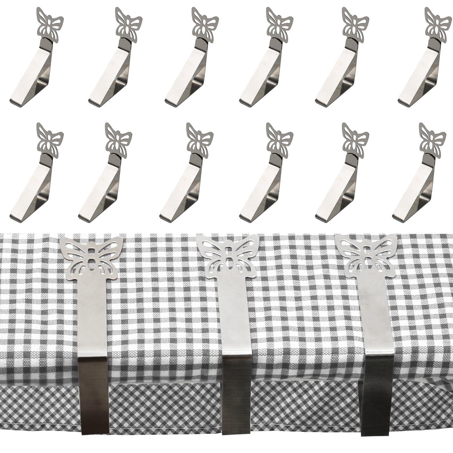 12Pcs Butterfly Tablecloth Clips Picnic Table Clamps for Party/Wedding/Home/Restaurant/Camping Accessories A