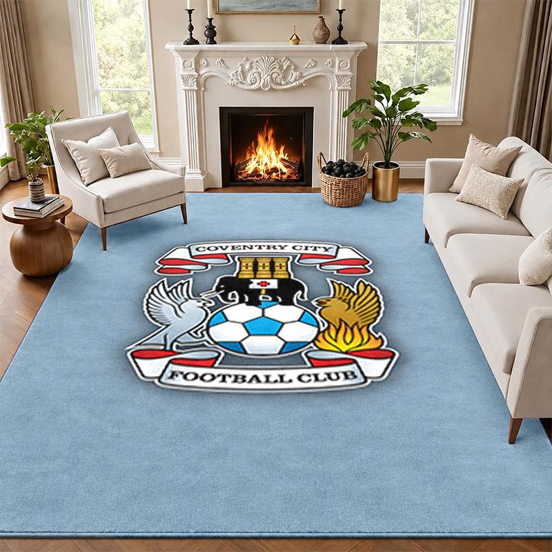 Coventry City F.C. Carpet Door Mat for Living Room or Bedroom Protective Mat Under Chair Office Decoration Christmas Gift Birthday Present