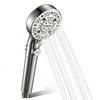 Shower Head with 9 Water Chlorine High Water and Water Bubble 002 Modes, 90% Saving, Removal, Pressure, Hand-operated Shut-off (standard, Silver)