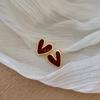 symmetrical wine red heart