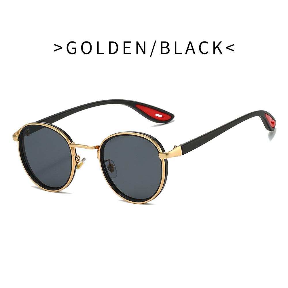 Non-polarized Vintage Metal Round Sunglasses Women for Men Shades Popular Hip Hop Outdoor Sun Glasses
