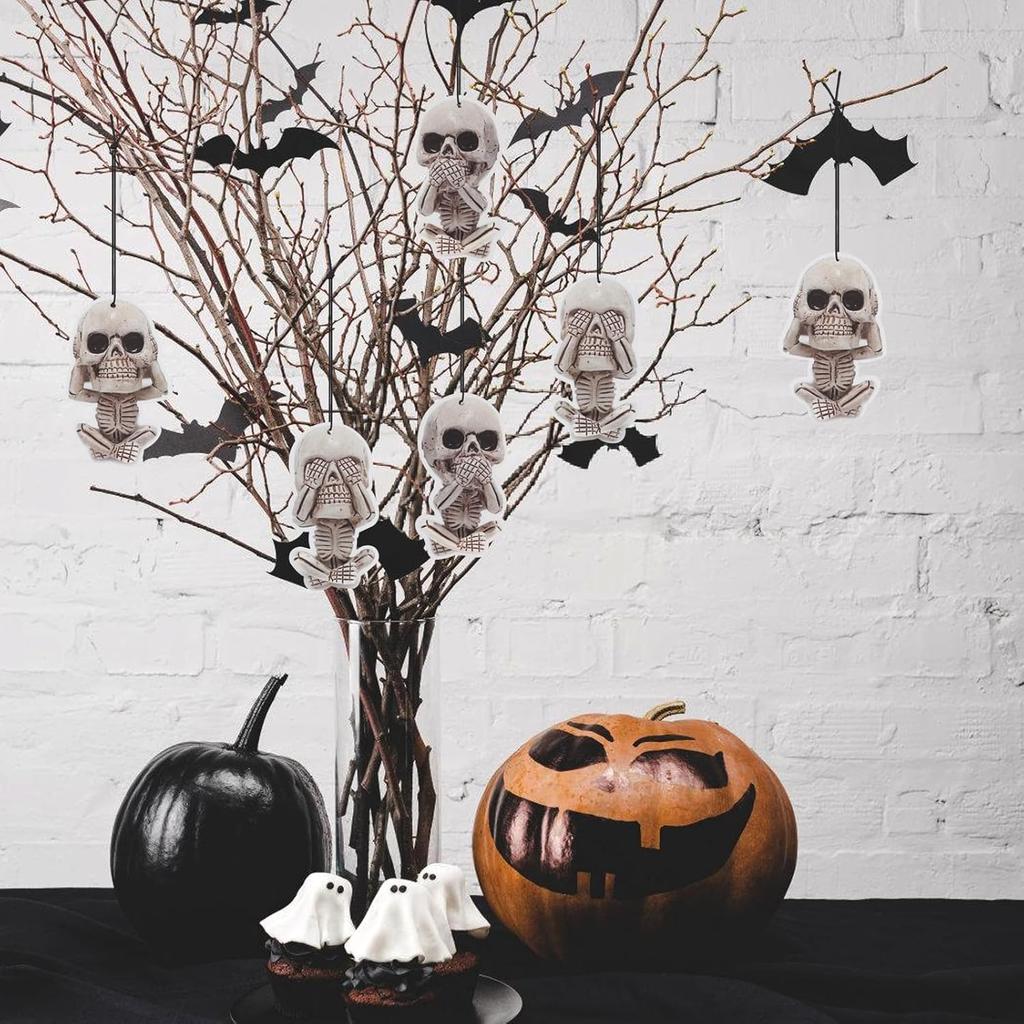 BOCACUE Car Air Freshener Hanging Set of 6 Evil Skull