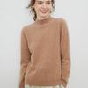 First-line Ready-to-wear% Wool Sweater Women's Semi-turtleneck Autumn and Winter Solid Color Loose Pullover Knitted Bottoming Sweater
