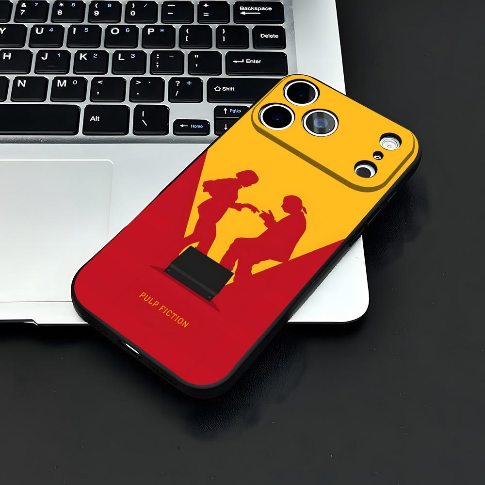 Movie P-Pulp-F- FictionS Phone Case For IPhone 17 Air 16 E Pro Max 15 14 13 Mini 12 Pro 11 Max Plus Black Soft Shell