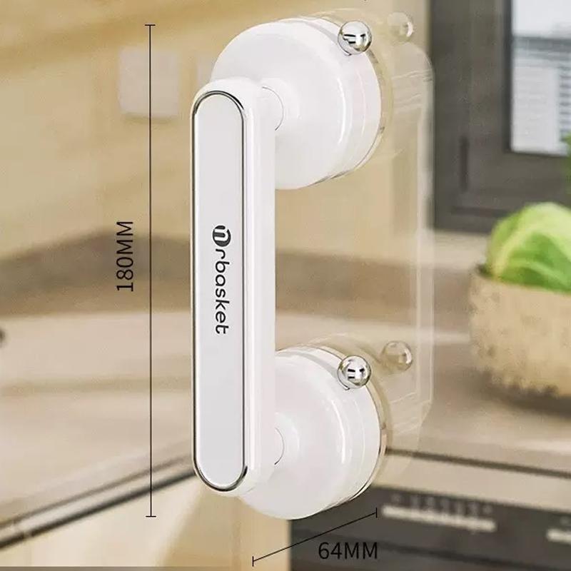 WV No-drill Anti-slip Sliding Handle Waterproof Suction Cup Door Handle Bathroom Glass Door Removable Wardrobe Door Handle