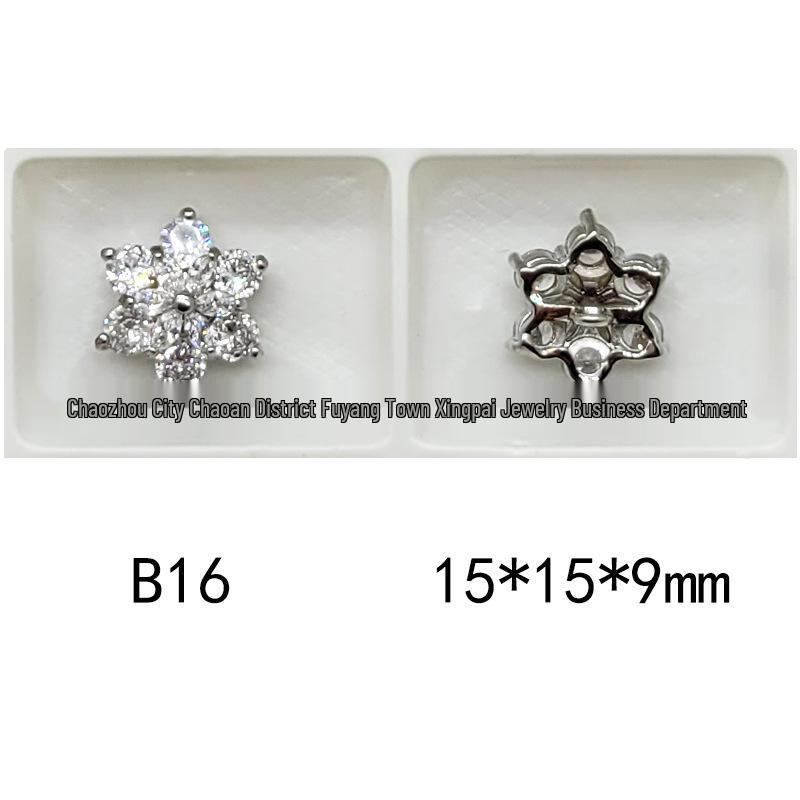 Mixed Color Pavé Zirconia Decorative Metal Button