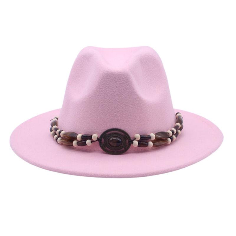 European and American Woolen Jazz Hat, Flat-brimmed Big-eave Hat, Autumn and Winter British Style Men's and Women's Fashion, Felt Hat Top Hat