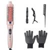 Heating Curling Comb with Infrared Care PTC Thermal Round Brush Styling Iron for Volumizing Anti-Scald Professional Hot Brush