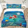 Mermaid Friends Underwater Print 3Pcs Bedding Setduvet Cover With 2 Bedropillowcase Home Birthday Gift