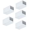 5Pcs Aluminum Heatsink Anodic Oxidation Cooling Heat Sink 51.6x28x28mm for Power Module