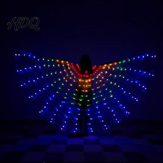 Halloween Cosplay Leuchtende Flügel Kinder Leuchtendes Kostüm Performance für Erwachsene LED Bauch Requisiten Flexibles Polyester