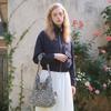 Snack Eco crossbag_Black Flower