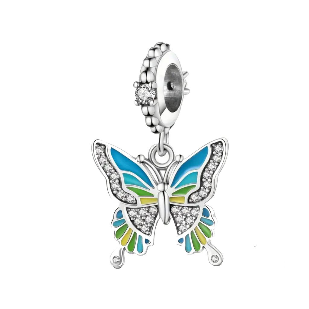 New Copper Spring Butterfly Hummingbird Pendant Beads Charms Fit Original Bracelet Women Diy Jewelry Trinket