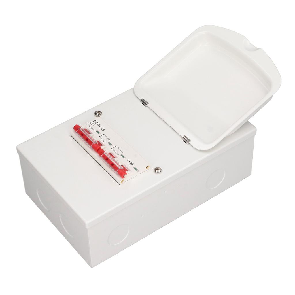Dual Power Distribution Box Leakage Protection Guide Rail Mounted Mains To Generator Changeover Swit