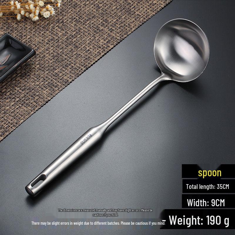 304 Stainless Steel Slotted Wok Shovel with Short Handle