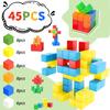 AOMIKS Magnetic Magnetic Educational Magnetic Large 3D For STEM Brain Safe Material Blocks, 45PCS, Cube, Toy, Blocks, 30mm, Size, Puzzle, Toddlers,