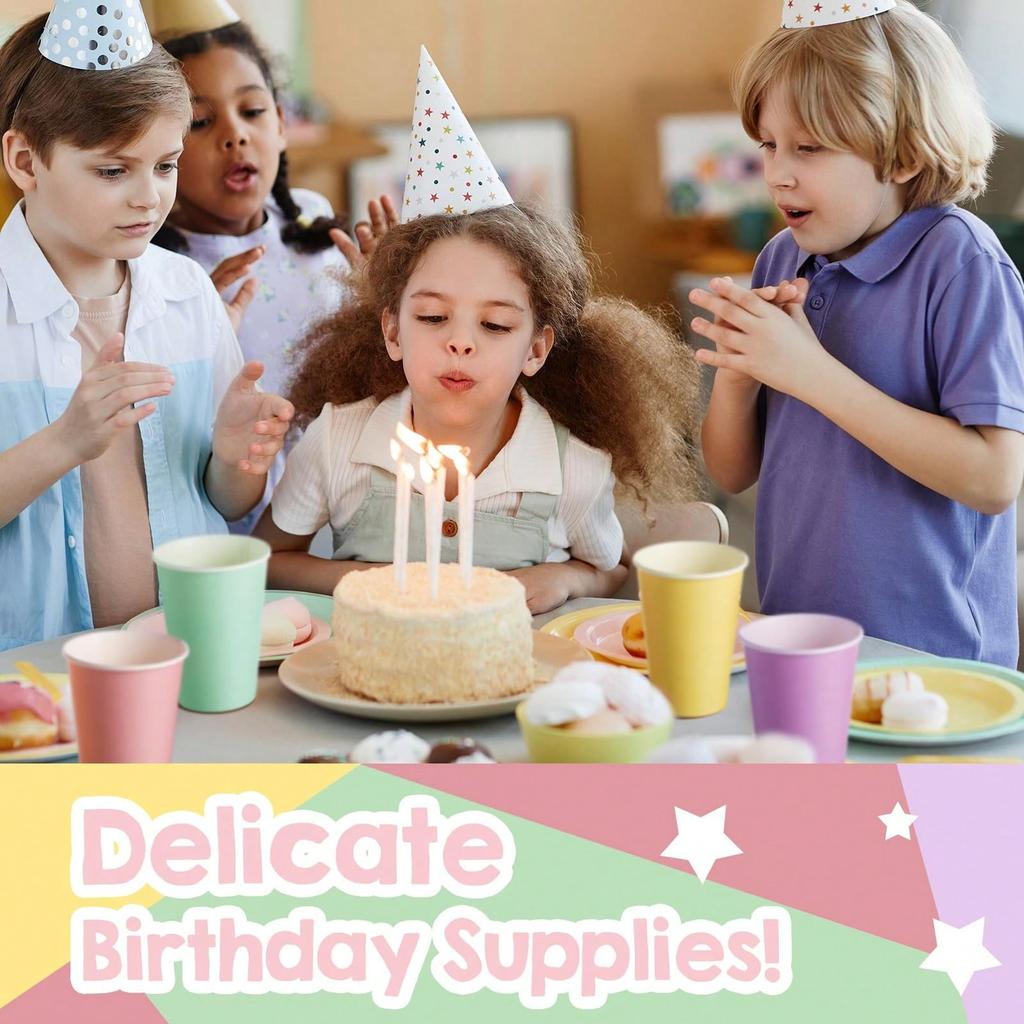 Paper Cup Disposable Paper Cup Design Multi-Color Paper Cup Court Party Supplies Disposable Paper Cup Hot Cold Drink Coffee Festival Celebration