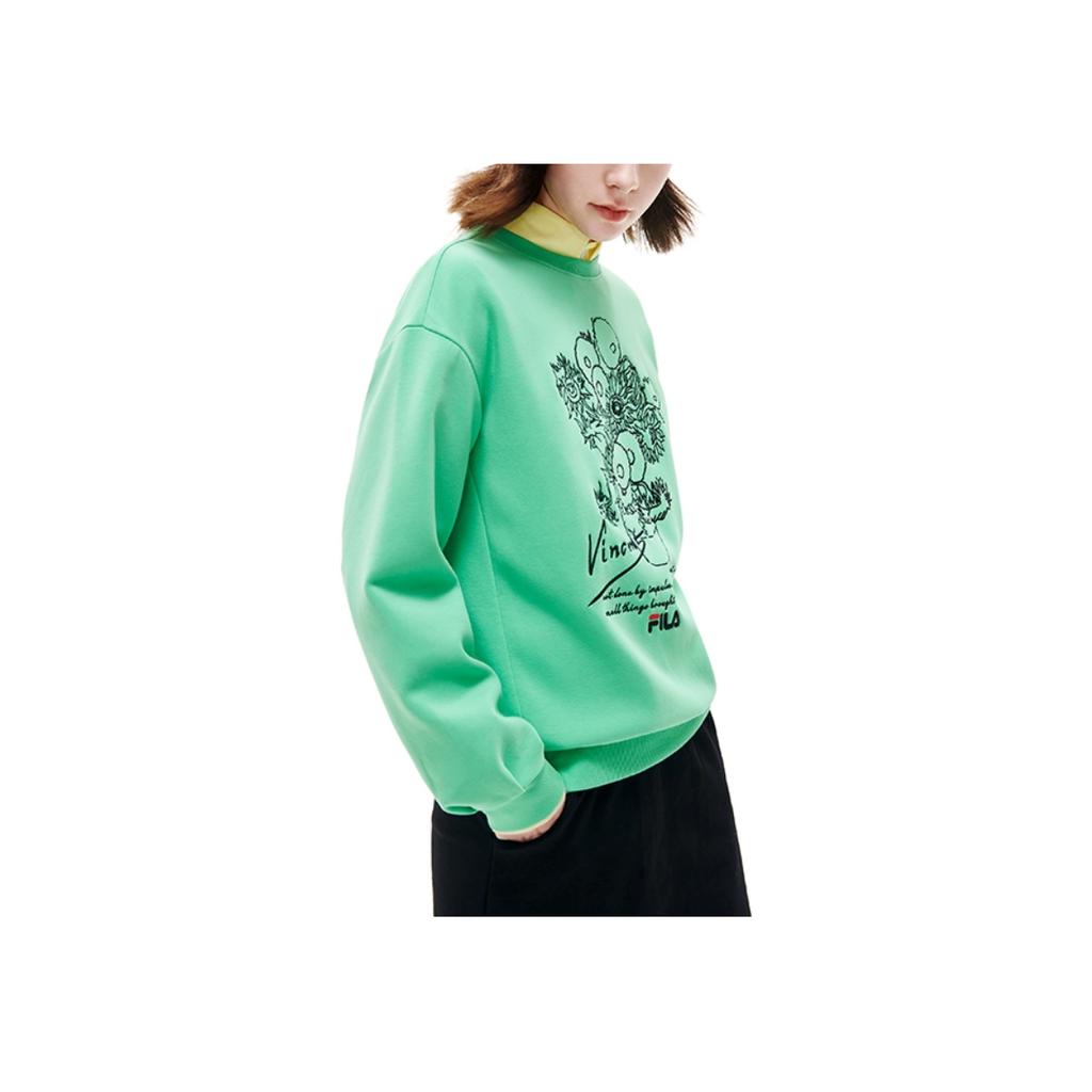 New FILA Sweatshirts Women's Fruit Milk Green F11W218218F-LG
