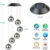 Solar-Powered LED Moroccan Mirror Ball Wind Chime Light