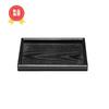 Japanese Style Black Plastic Rectangular Serving Tray