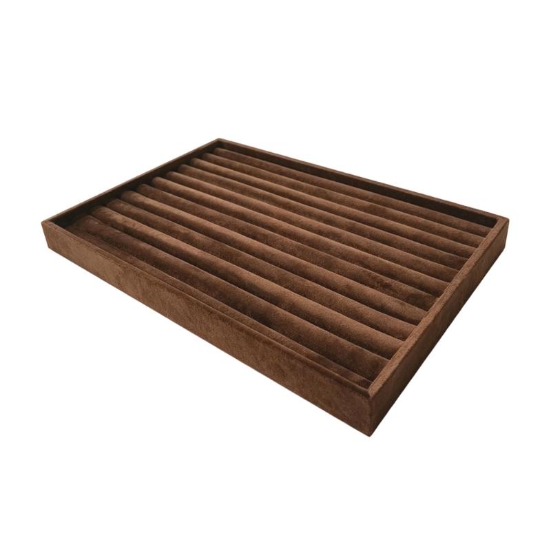 Jewelry Storage Tray Fabric Lined 35x24cm Container For Rings Necklaces Earrings And Bracelets Featuring Secure Structure