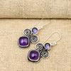 Amethyst Earrings Gemstone Jewelry, 925 Solid Sterling Silver Earrings, Gift For Women Handmade Earrings